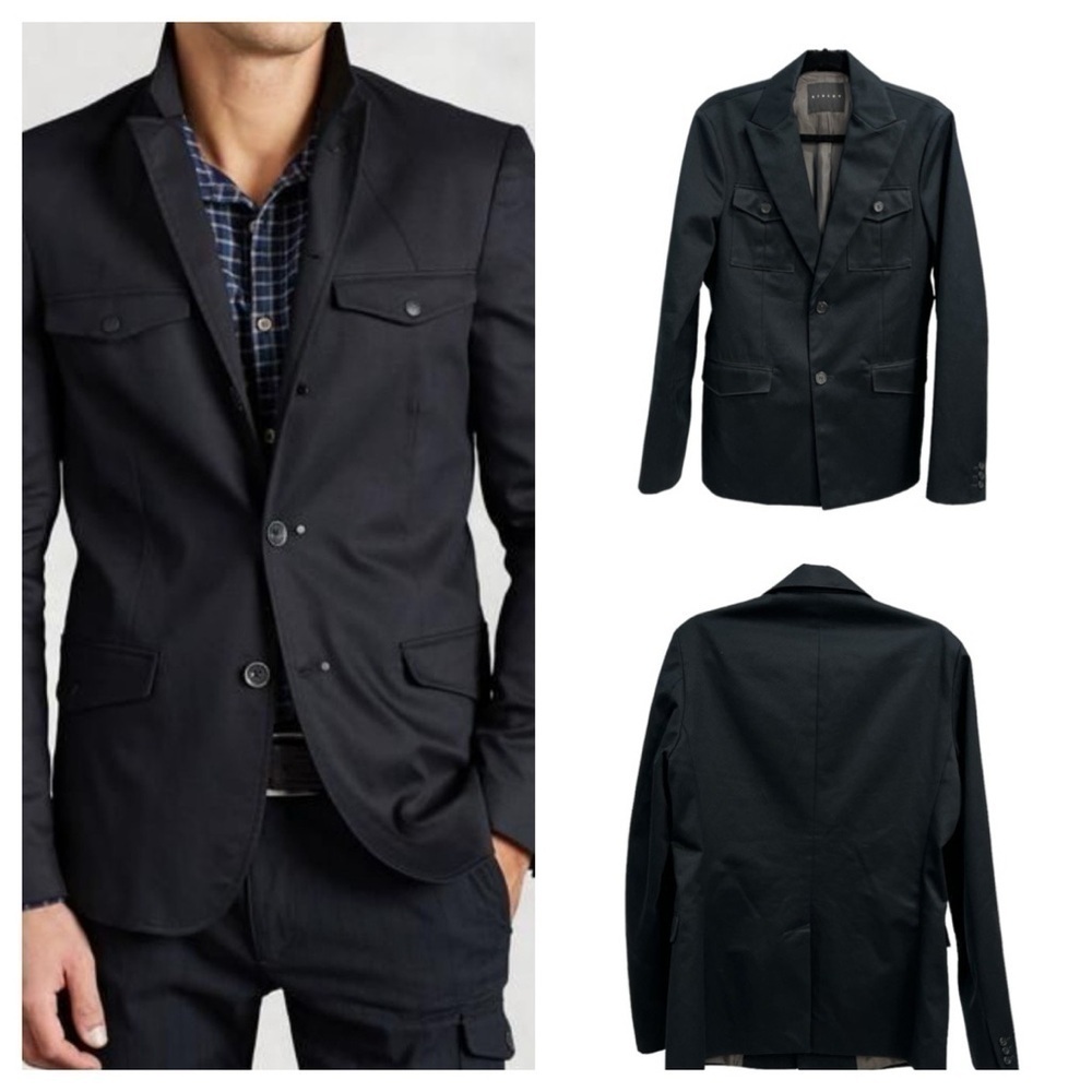 Sisley Black Safari Blazer Men’s Size 48